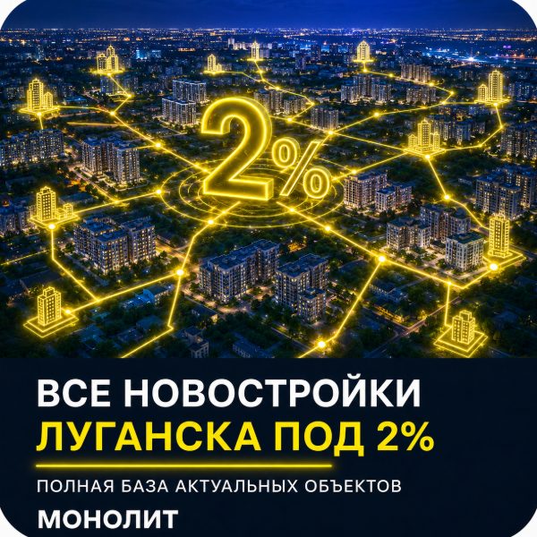 Все новостройки Луганска под 2%